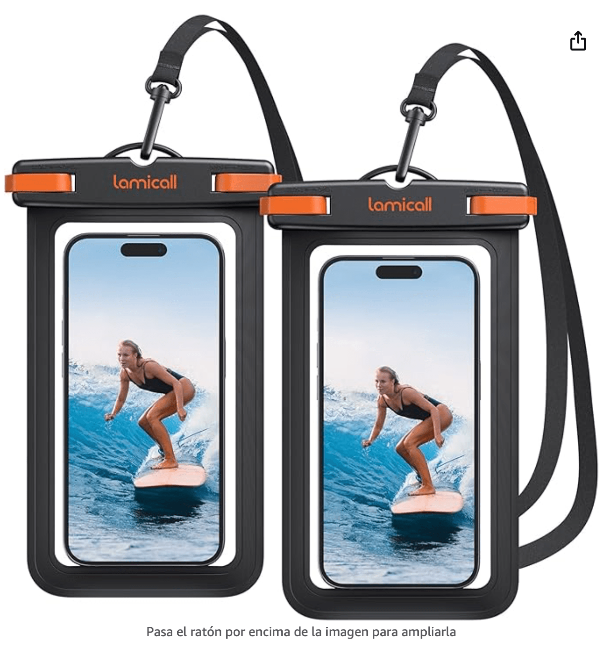 Funda impermeable para proteger el movil en el descenso del sella
